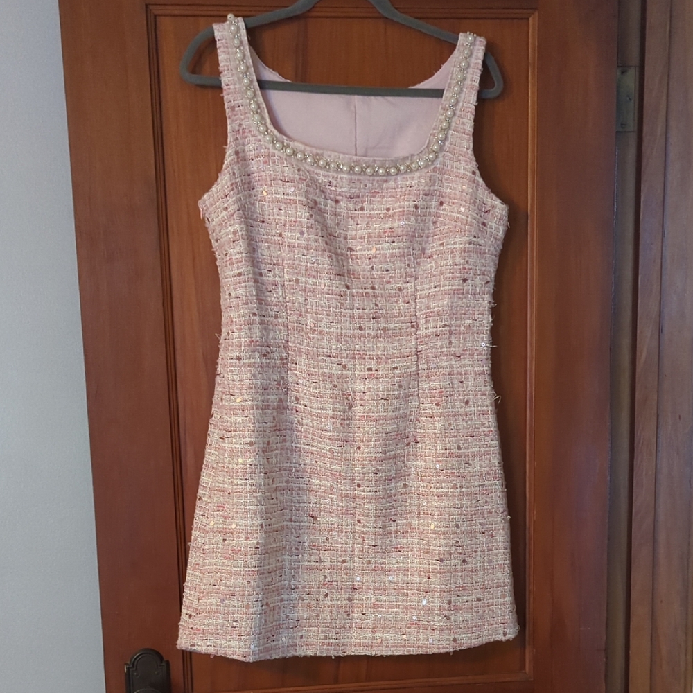 Pink Tweed Dress